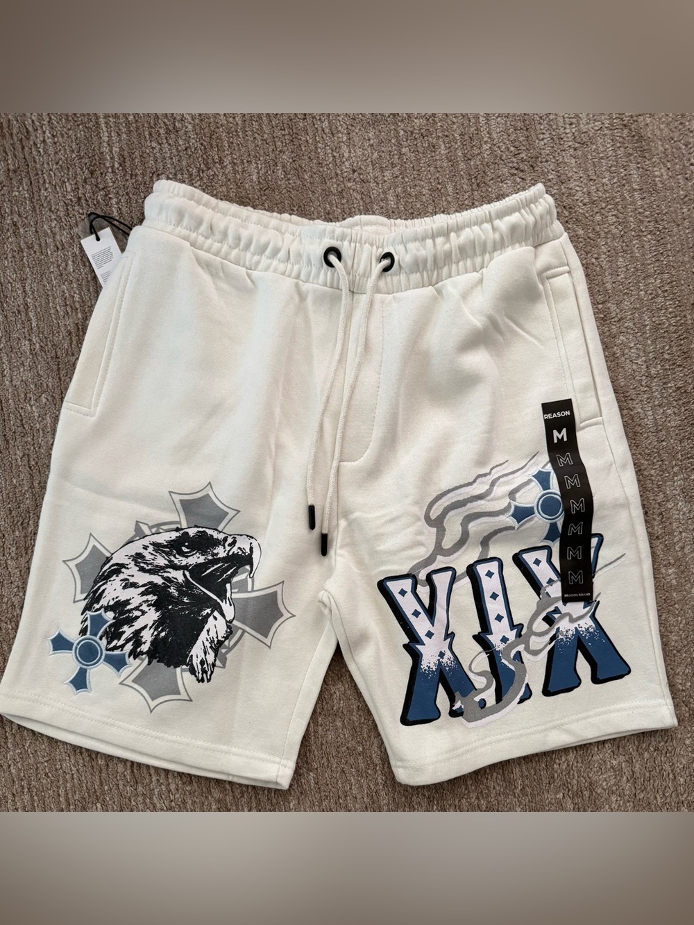 Reason Cream Sweat Shorts - Men’s Size Medium